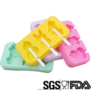 New food-grade car snowman rabbit ice cream silicone mold household homemade cute cartoon ice cream popsicles