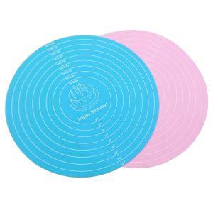 Manufacturers supply food-grade 12-inch diameter silicone decorating table mats, cake mats, kneading mats, placemats, baking supplies